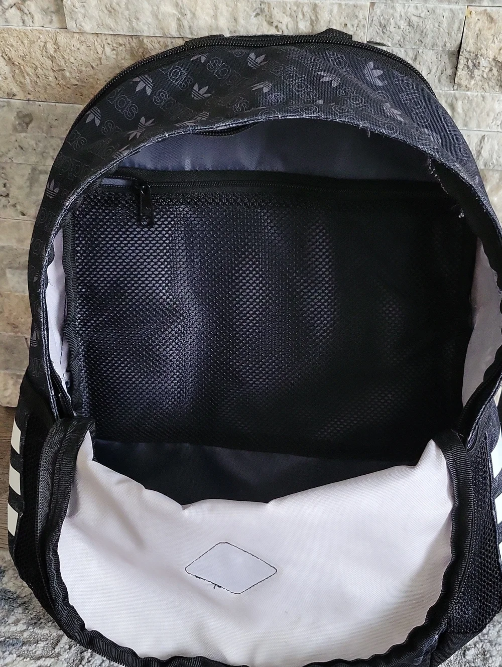 Adidas Original Base Backpack with White Trefoil Logo,One Size.